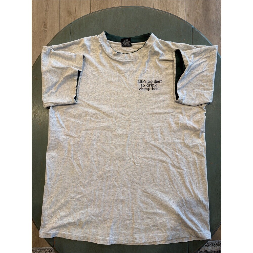 Vintage Signal Sports XXL New Glarus Brewing “Life’s Too Short” Graphic T-Shirt